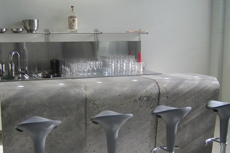 custom concrete bar surface